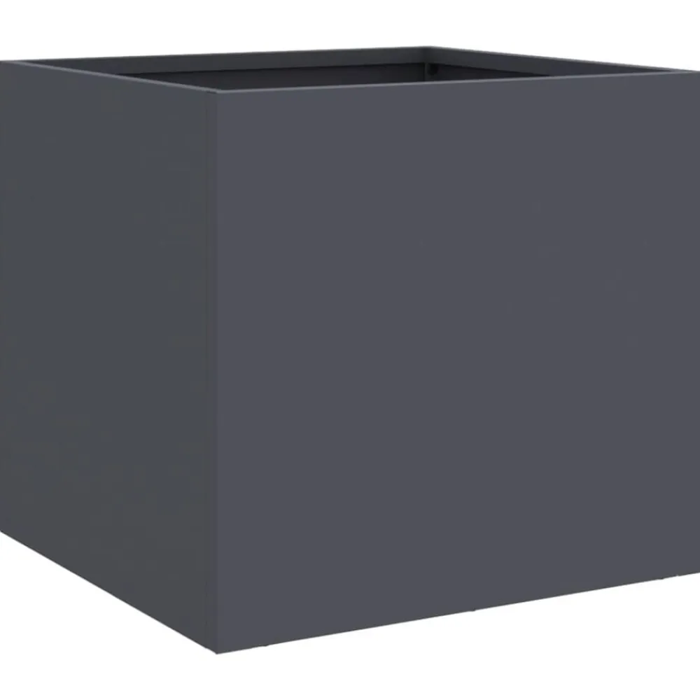 vidaXL Jardinera acero gris antracita 32x30x29 cm Acero/Antracita Clearance