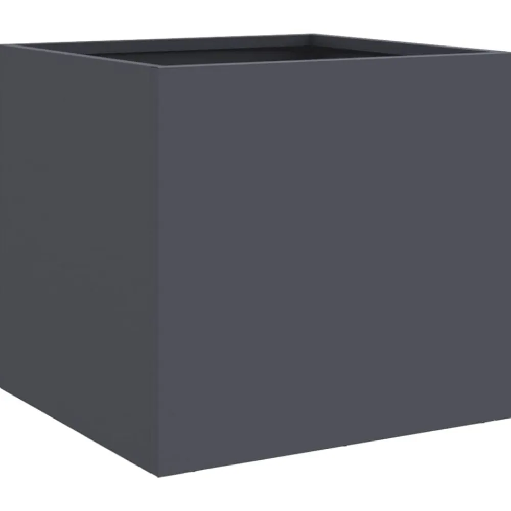 vidaXL Jardinera acero gris antracita 32x30x29 cm Acero/Antracita Clearance