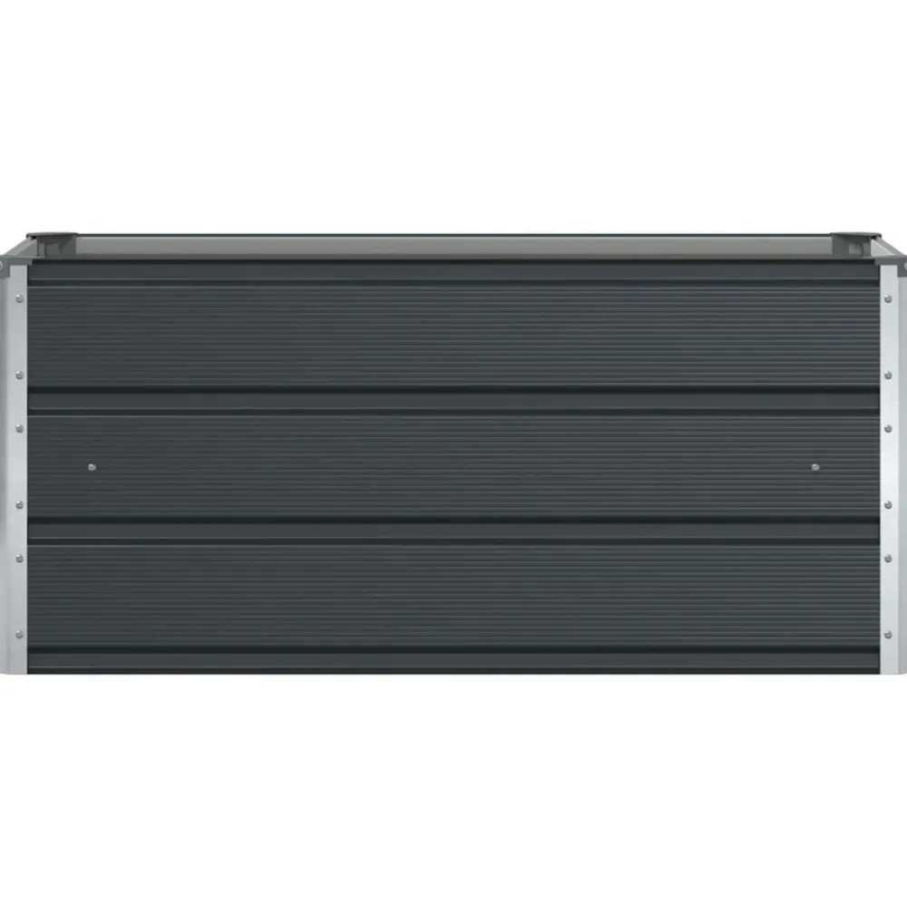 vidaXL Jardinera 100 x 50 x 45 cm Acero Galvanizado Antracita Clearance