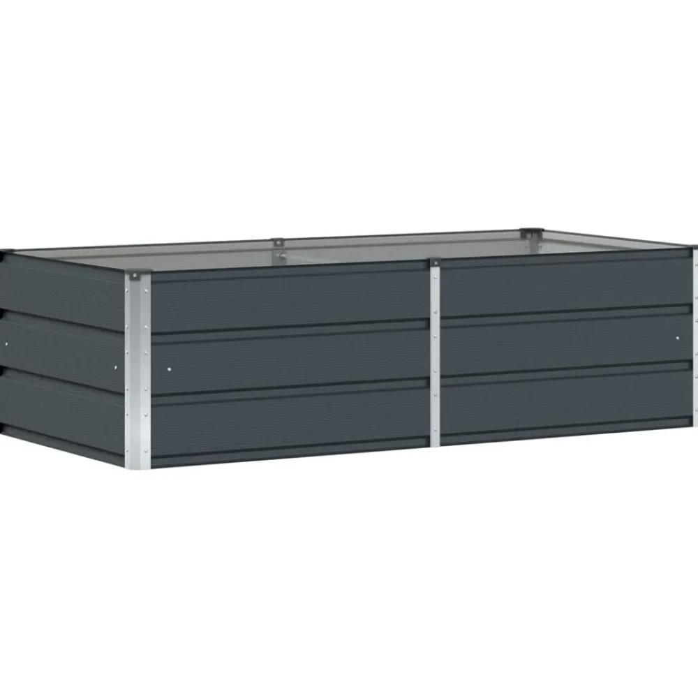 vidaXL Jardinera 160 x 80 x 45 cm Acero Antracita Outlet
