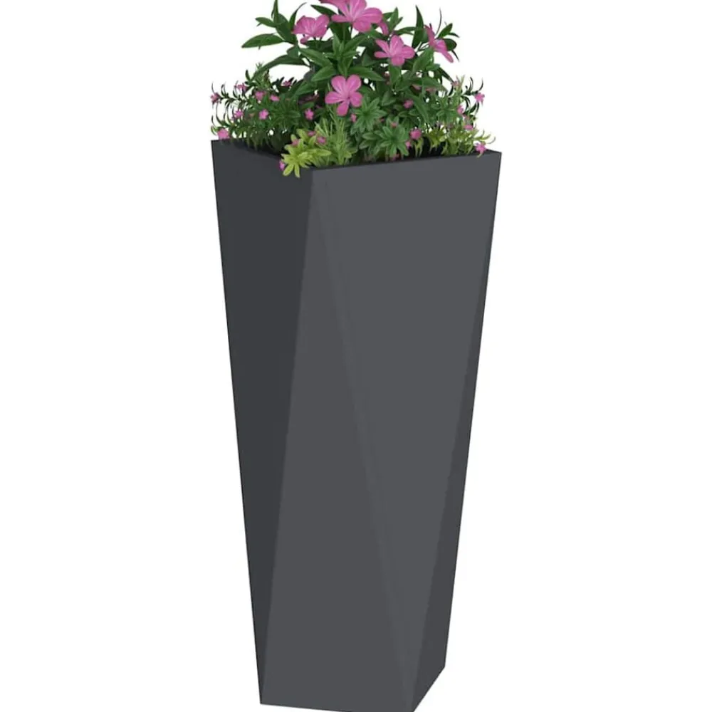 vidaXL Jardín-Jardinera 30 x 30 x 75 cm Acero