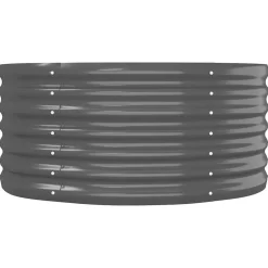 vidaXL Jardín-Jardinera arriate acero galvanizado 152x80x36 cm