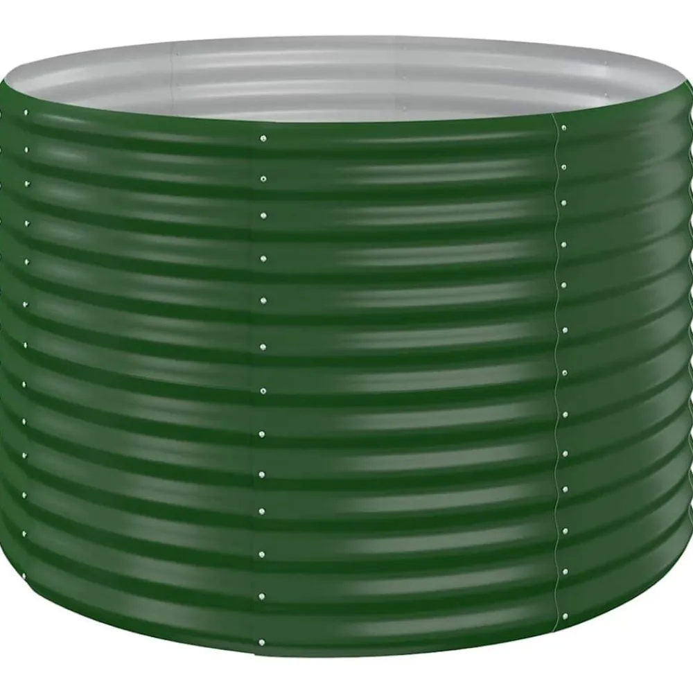 vidaXL Jardín-Jardinera arriate acero galvanizado 100x100x68 cm