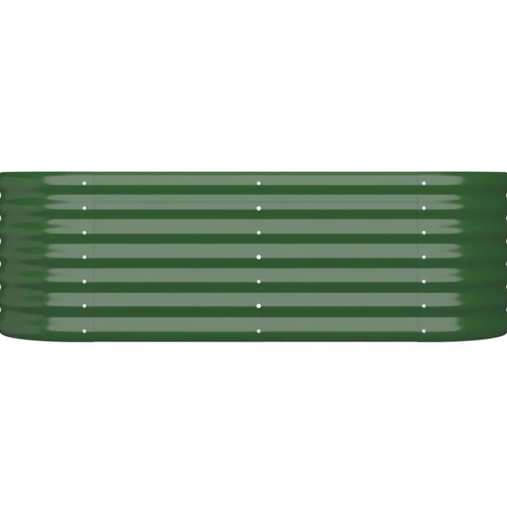vidaXL Jardín-Jardinera arriate acero galvanizado 114x40x36 cm