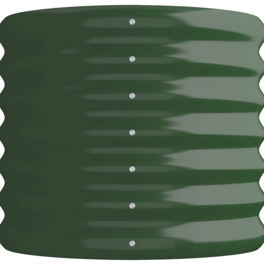 vidaXL Jardín-Jardinera arriate acero galvanizado 114x40x36 cm