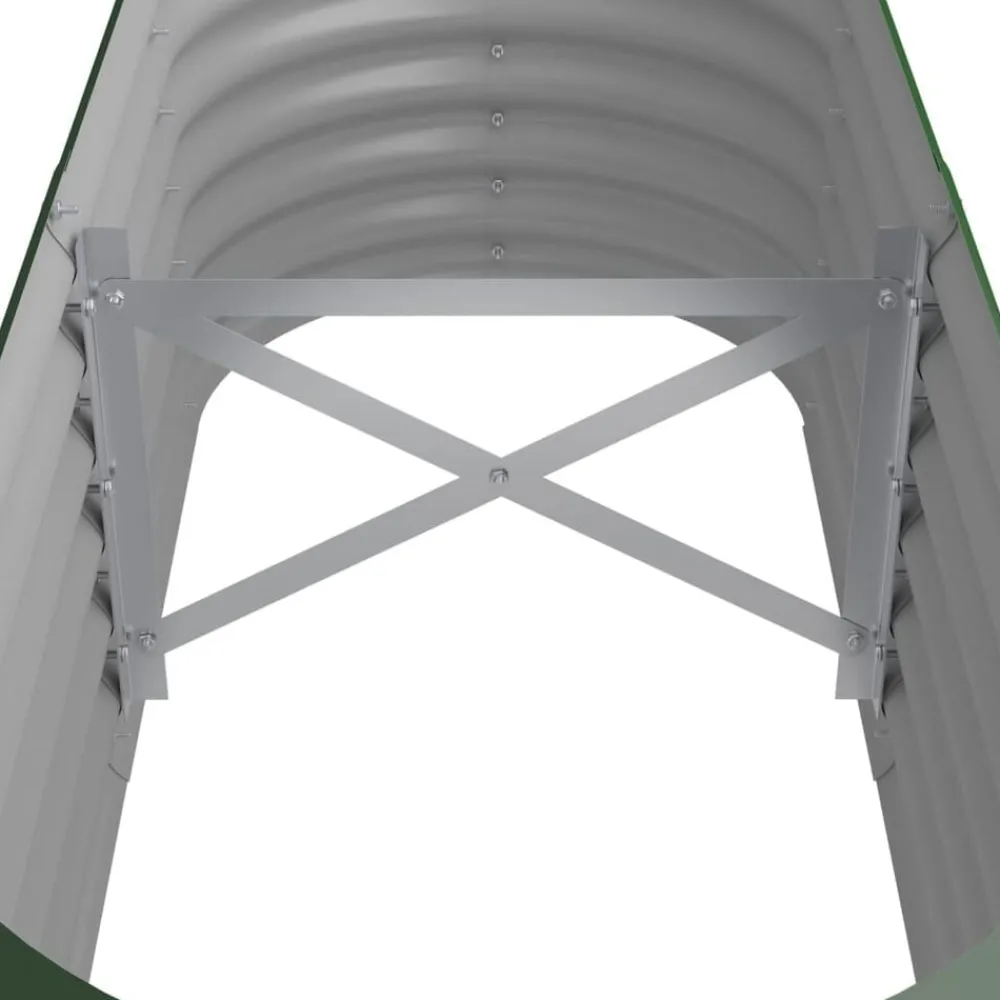 vidaXL Jardín-Jardinera arriate acero galvanizado 114x40x36 cm