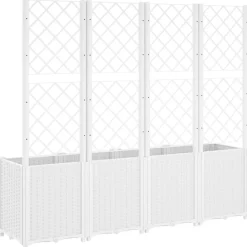 vidaXL Jardín-Jardinera con enrejado PP 160x40x140 cm