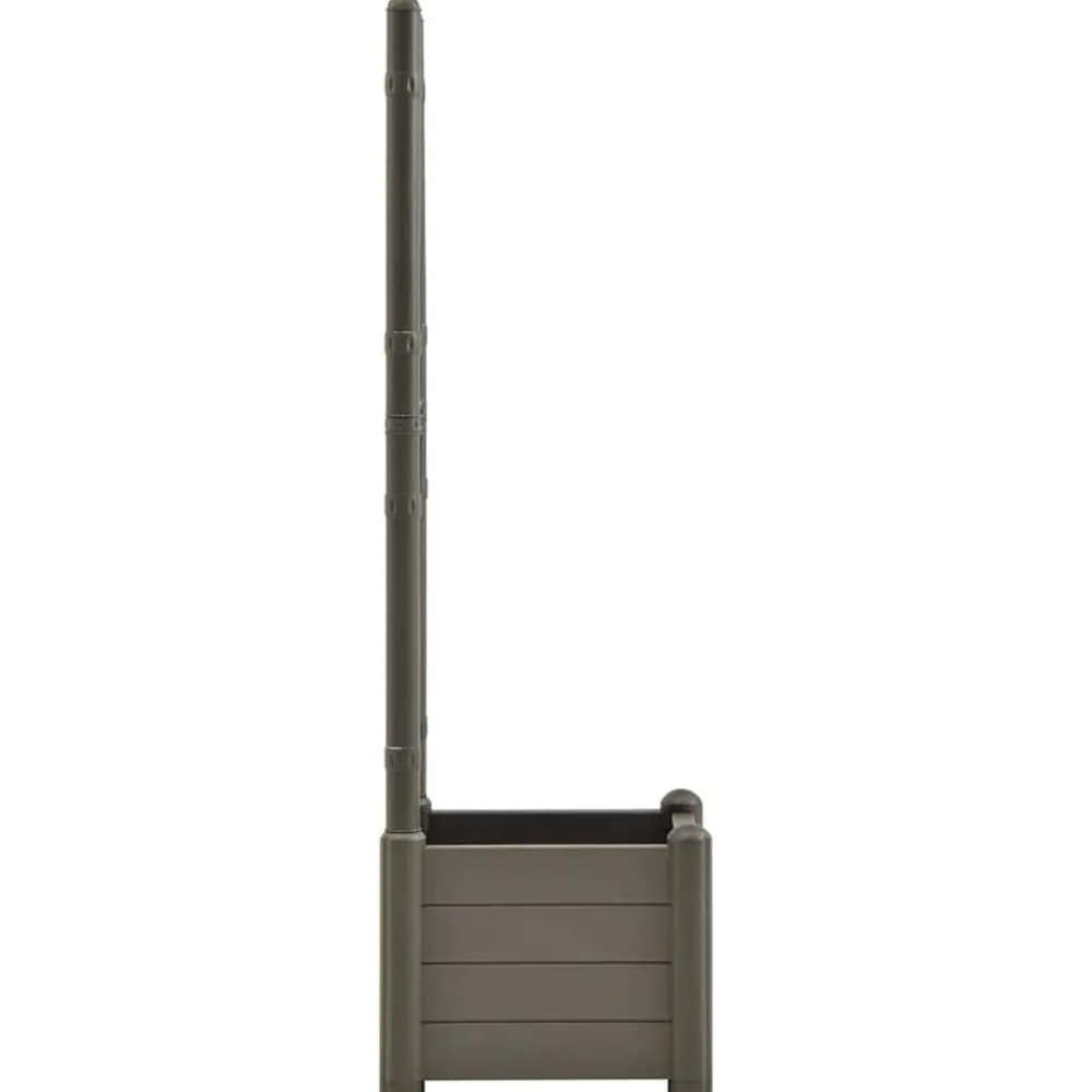 vidaXL Jardinera con enrejado PP gris 43x43x142 cm Antracita Sale