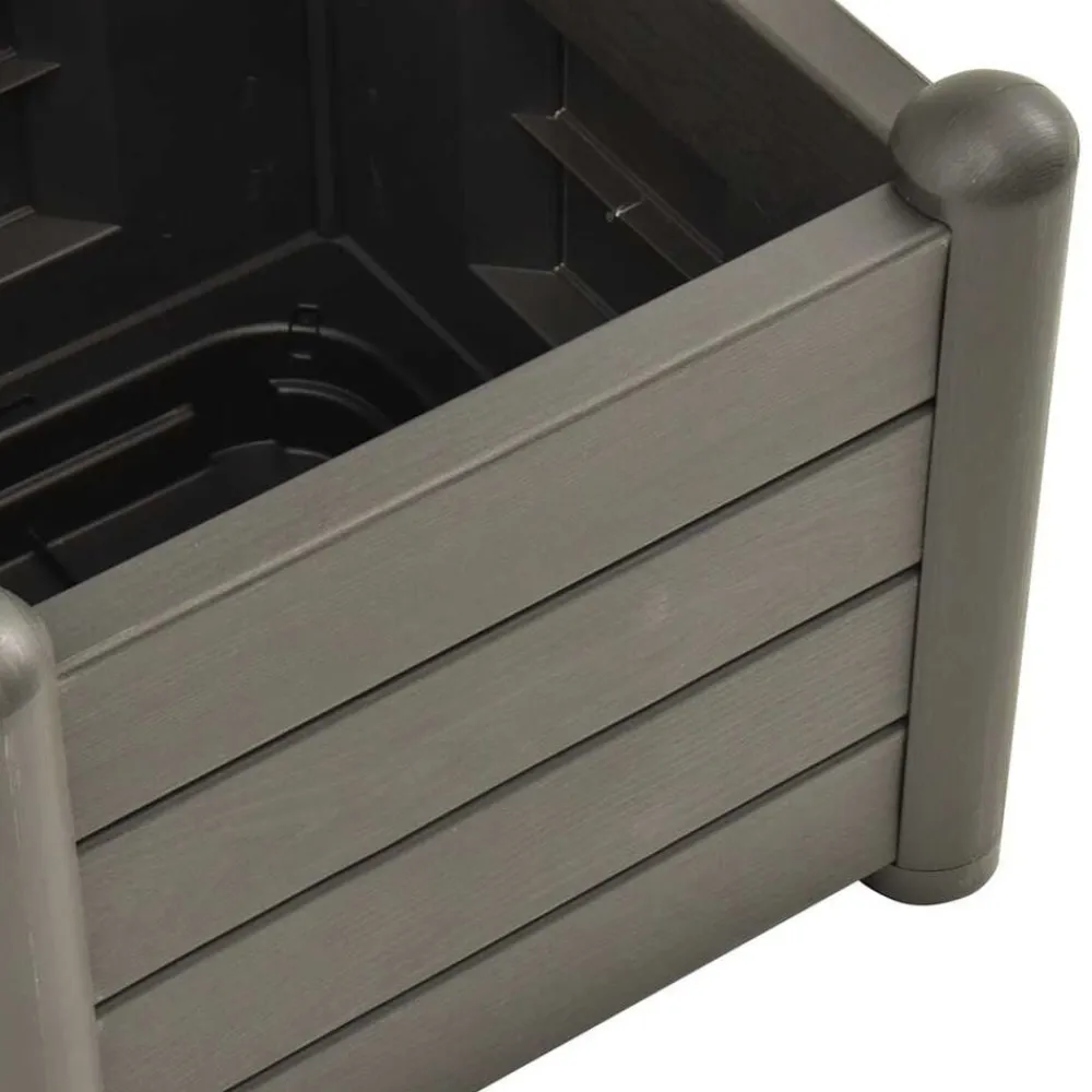 vidaXL Jardinera con enrejado PP gris 43x43x142 cm Antracita Sale