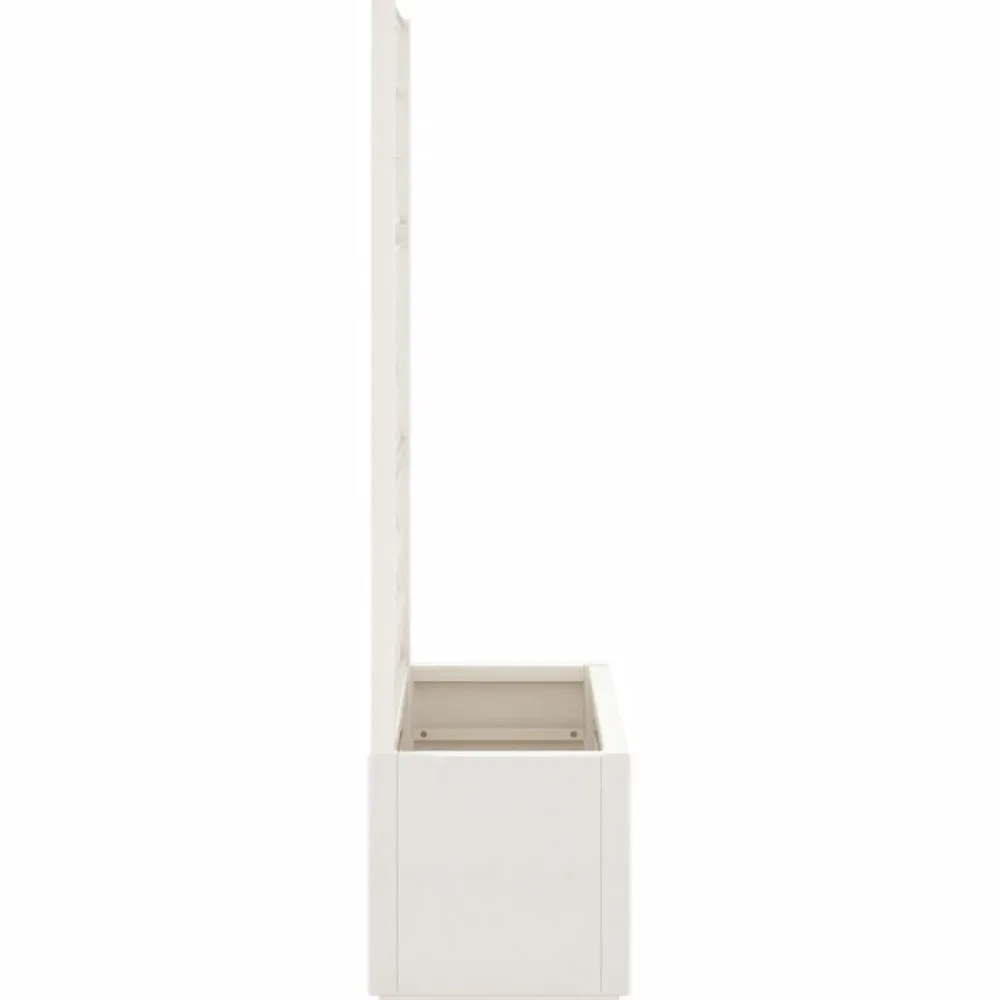vidaXL Jardinera con enrejado PP 80x36x140 cm Blanco