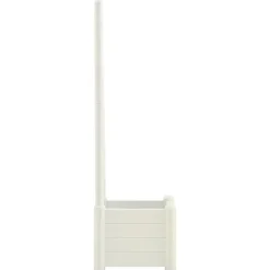 vidaXL Jardinera con enrejado PP 43x43x142 cm Blanco