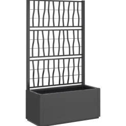 vidaXL Jardinera con enrejado PP 80x36x140 cm Gris oscuro Sale