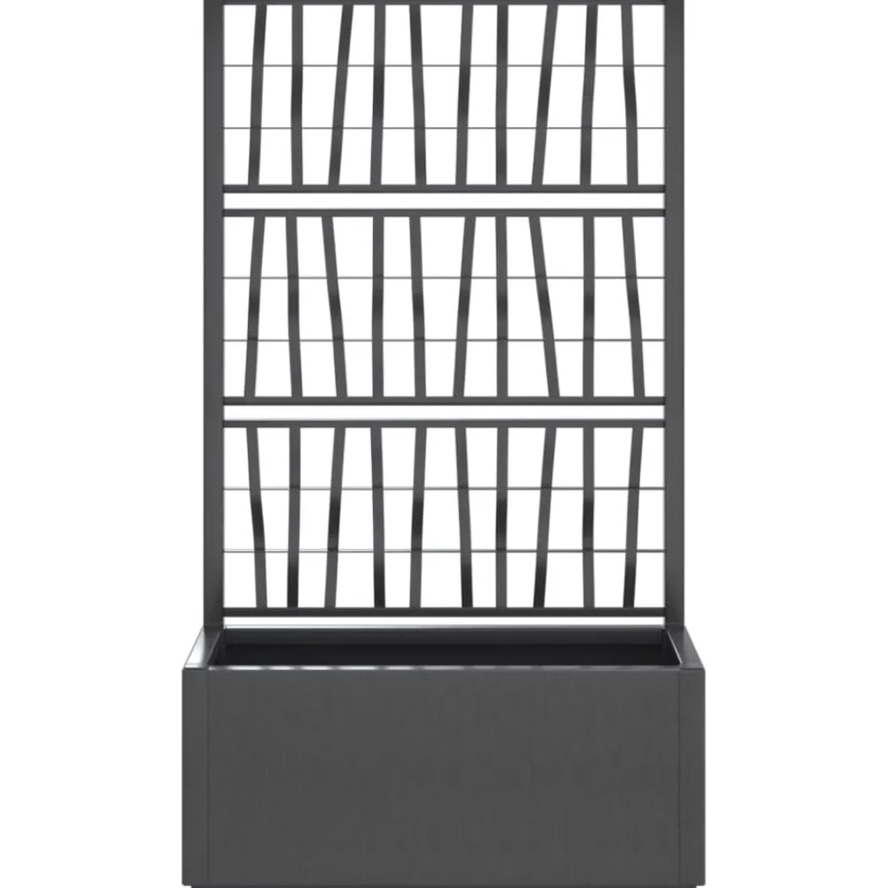 vidaXL Jardinera con enrejado PP 80x36x140 cm Gris oscuro Sale