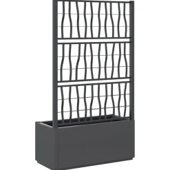 vidaXL Jardinera con enrejado PP 80x36x140 cm Gris oscuro Sale