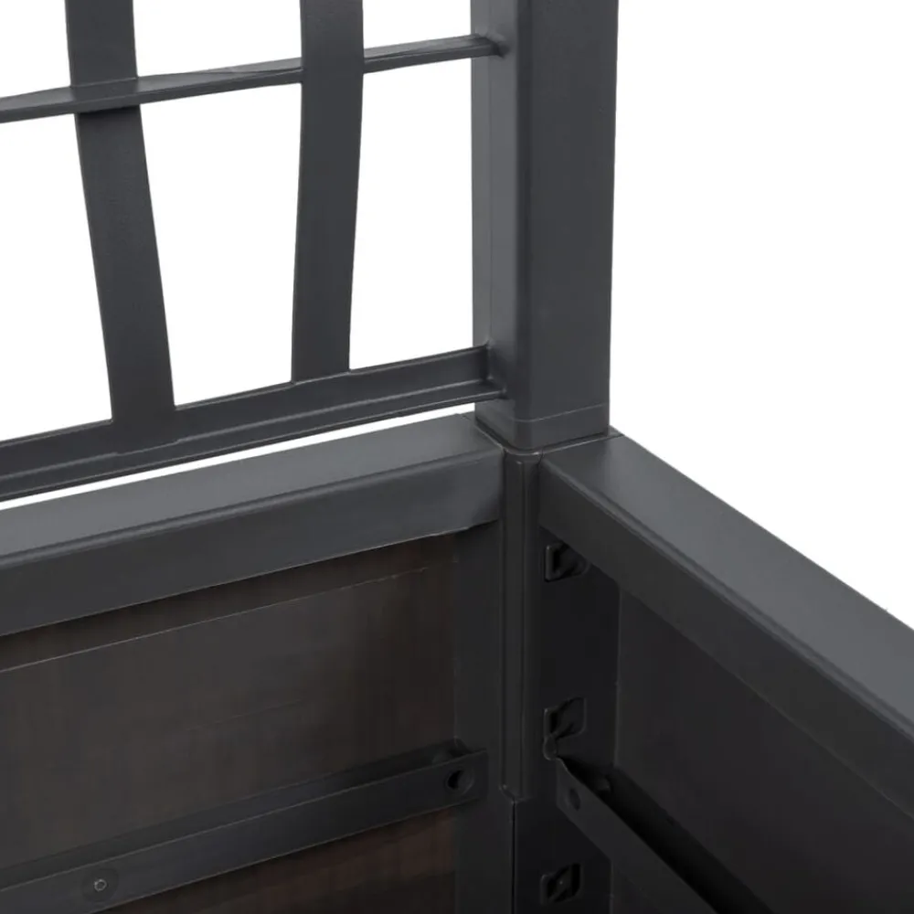 vidaXL Jardinera con enrejado PP 80x36x140 cm Gris oscuro Sale