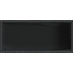 vidaXL Jardinera con estante ratán sintético Negro