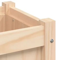 vidaXL Jardinera con patas madera maciza de pino 70x31x70 cm Pino natural