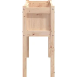vidaXL Jardinera con patas madera maciza de pino 110x31x70 cm Pino natural Best
