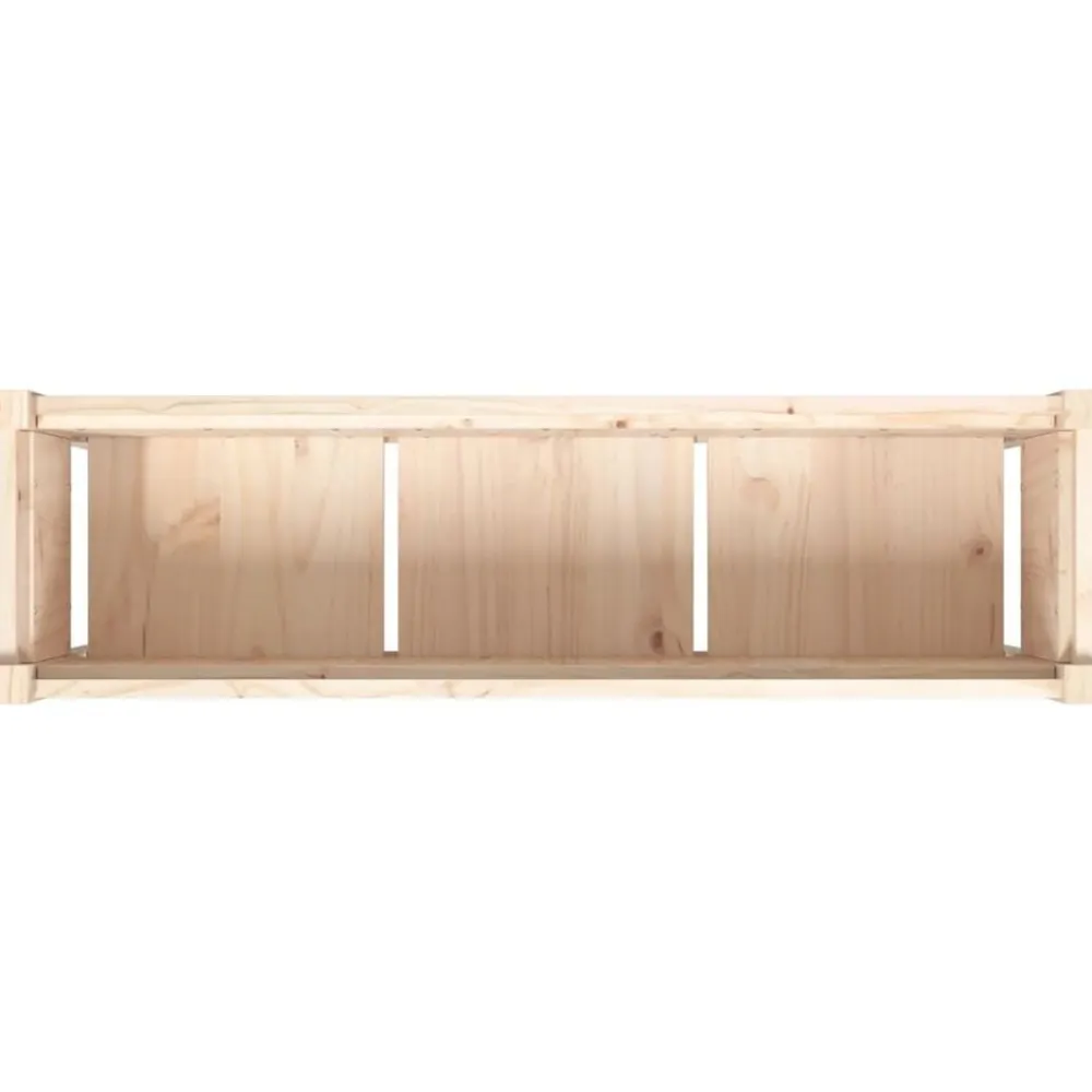 vidaXL Jardinera con patas madera maciza de pino 110x31x70 cm Pino natural Best