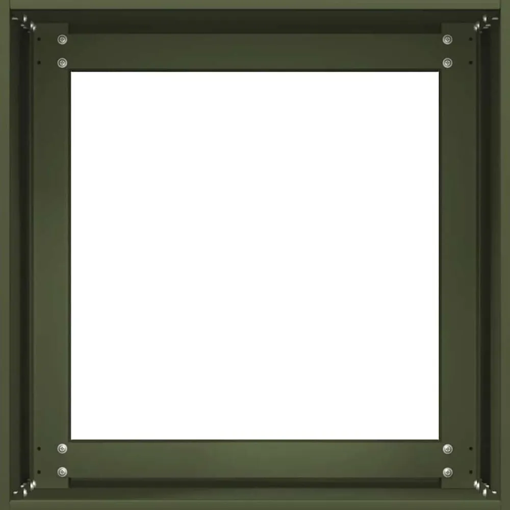 vidaXL Jardinera de acero laminado en frío 40x40x40 cm Verde oliva Discount