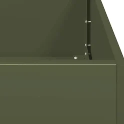 vidaXL Jardinera de acero laminado en frío 40x40x40 cm Verde oliva Discount