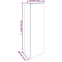 vidaXL Jardinera de acero corten 30x26x75 cm Acero oxidado/Marrón New