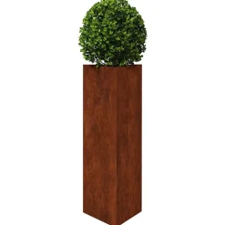 vidaXL Jardinera de acero corten 30x26x75 cm Acero oxidado/Marrón New