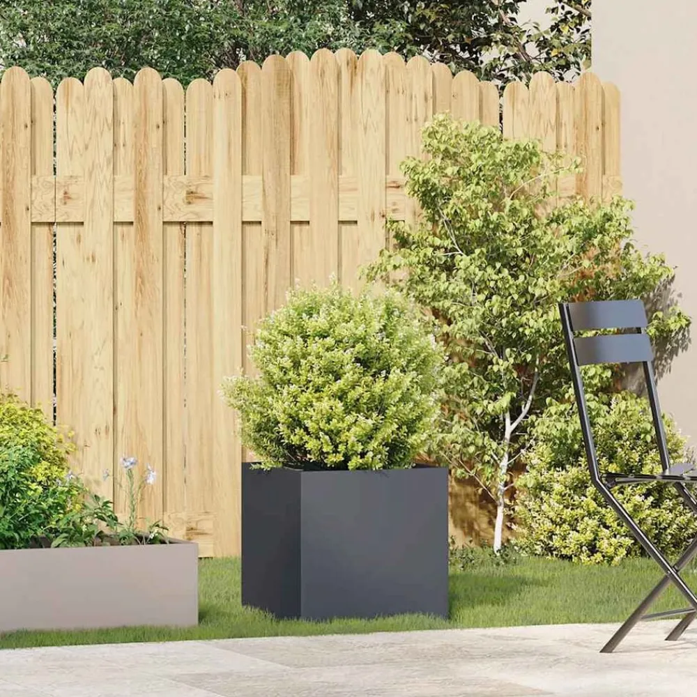 vidaXL Jardín-Jardinera de acero laminado en frío 40x40x40 cm