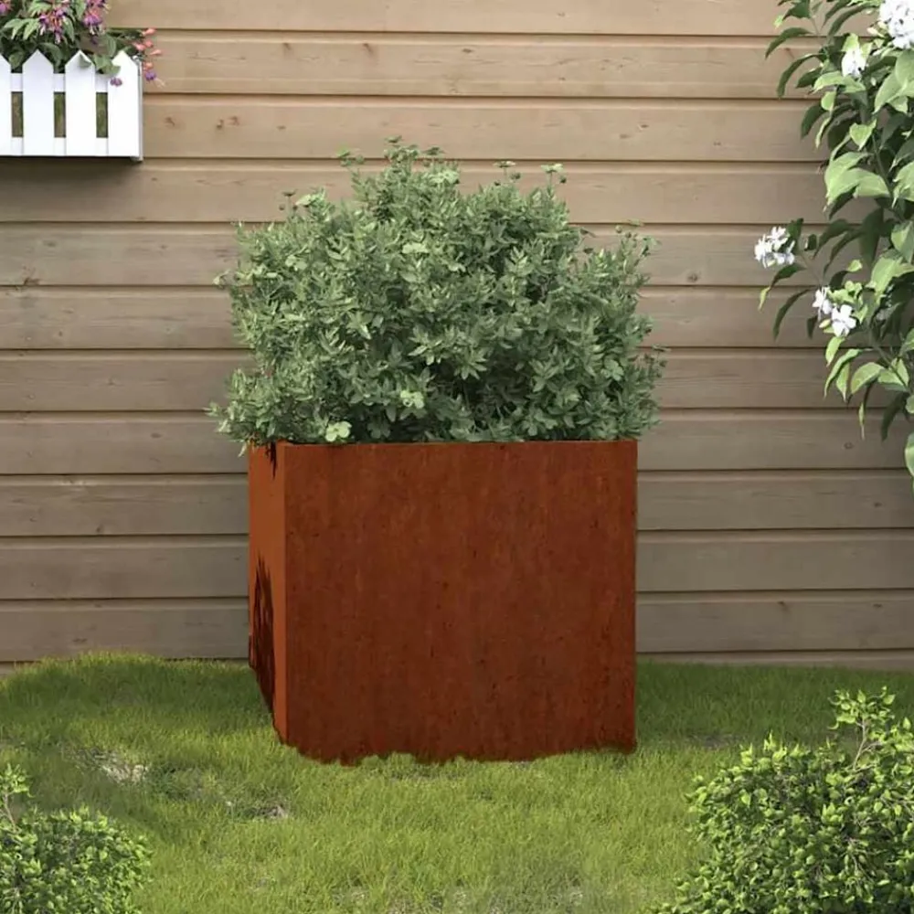 vidaXL Jardinera de acero corten 32x30x29 cm Acero oxidado/Marrón Hot