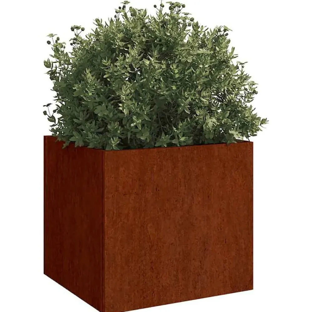 vidaXL Jardinera de acero corten 32x30x29 cm Acero oxidado/Marrón Hot