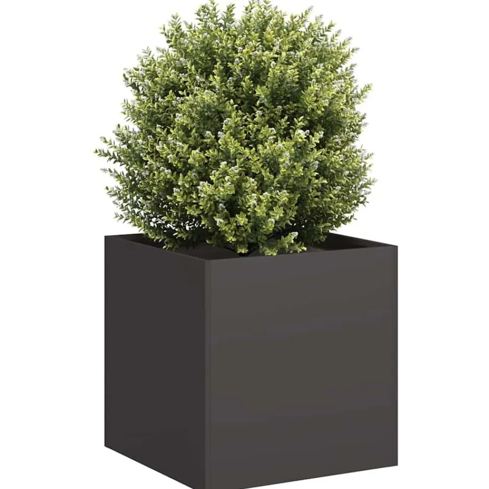 vidaXL Jardín-Jardinera de acero laminado en frío 40x40x40 cm