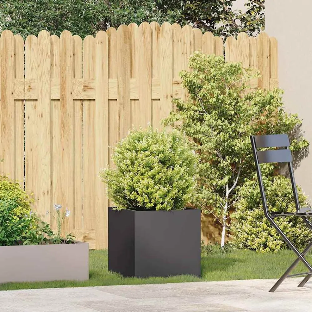 vidaXL Jardín-Jardinera de acero laminado en frío 40x40x40 cm