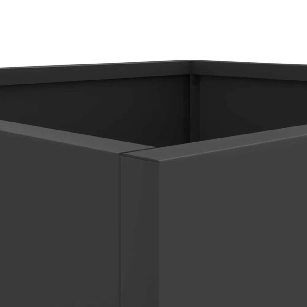 vidaXL Jardinera de acero negro 32x30x29 cm Acero/Negro Online