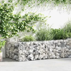 vidaXL Vallas De Jardín-Jardinera de gaviones de acero 180x90x50 cm