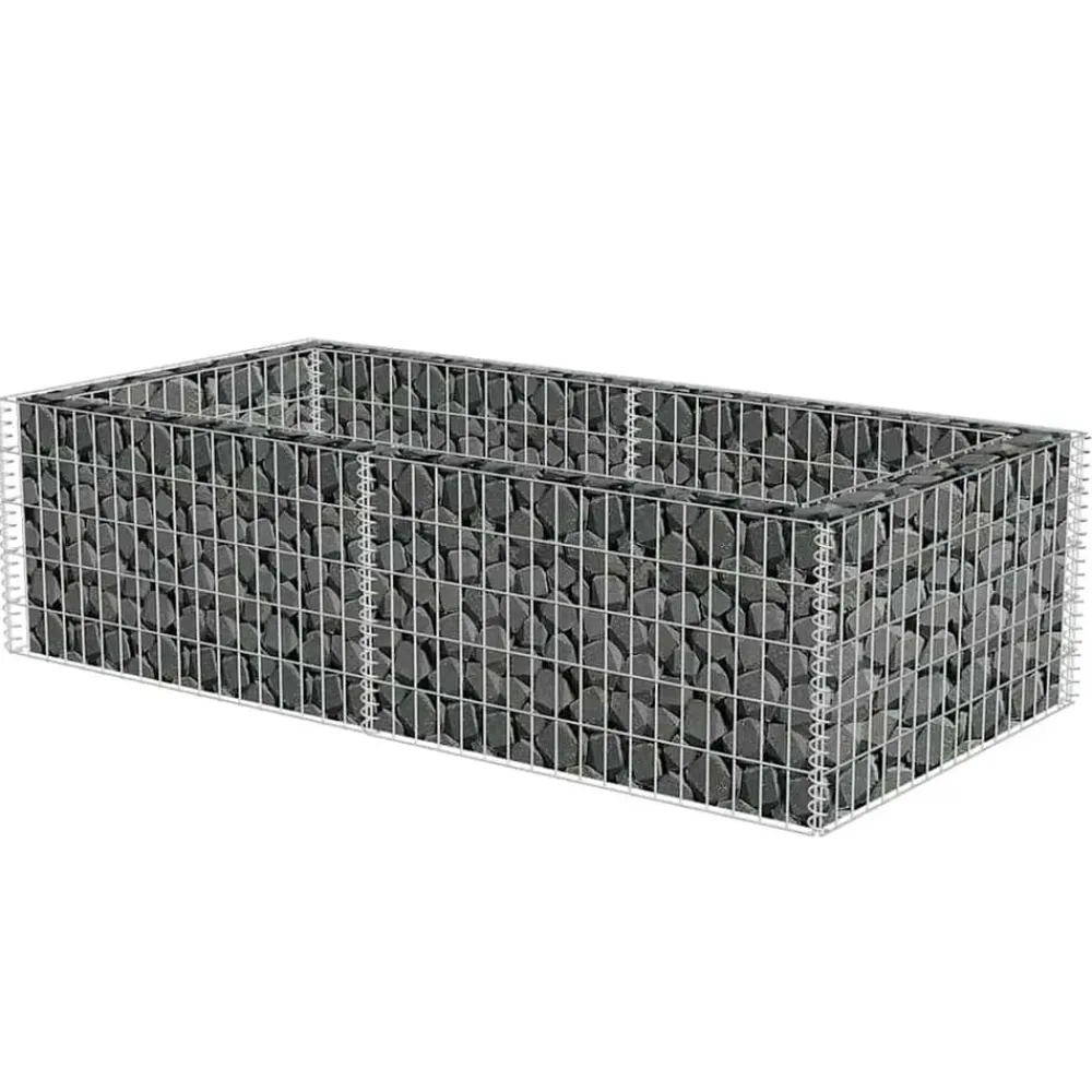 vidaXL Vallas De Jardín-Jardinera de gaviones de acero 180x90x50 cm