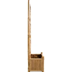 vidaXL Jardín-Jardinera de jardín con enrejado bambú 40 cm