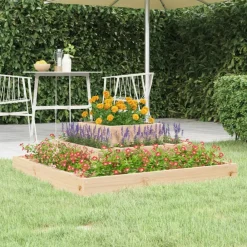vidaXL Jardinera de madera maciza de pino 80x80x27 cm Pino natural