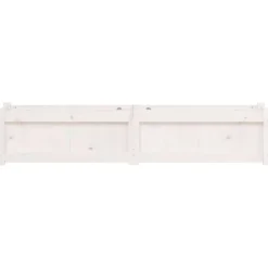 vidaXL Jardín-Jardinera de madera maciza de pino blanca 150x31x31 cm