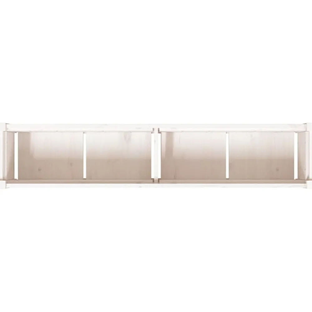 vidaXL Jardín-Jardinera de madera maciza de pino blanca 150x31x31 cm