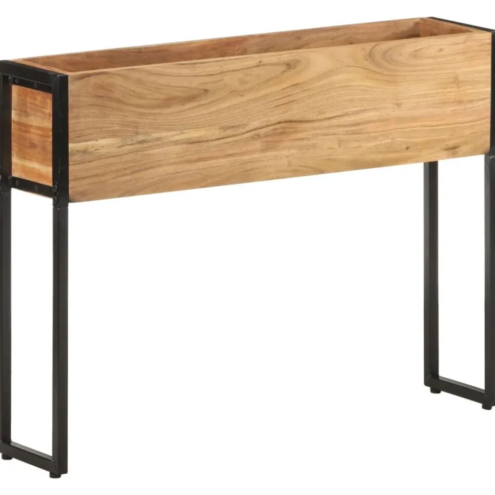 vidaXL Jardinera de madera maciza de acacia 90x20x68 cm Online