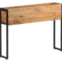 vidaXL Jardinera de madera maciza de acacia 90x20x68 cm Online