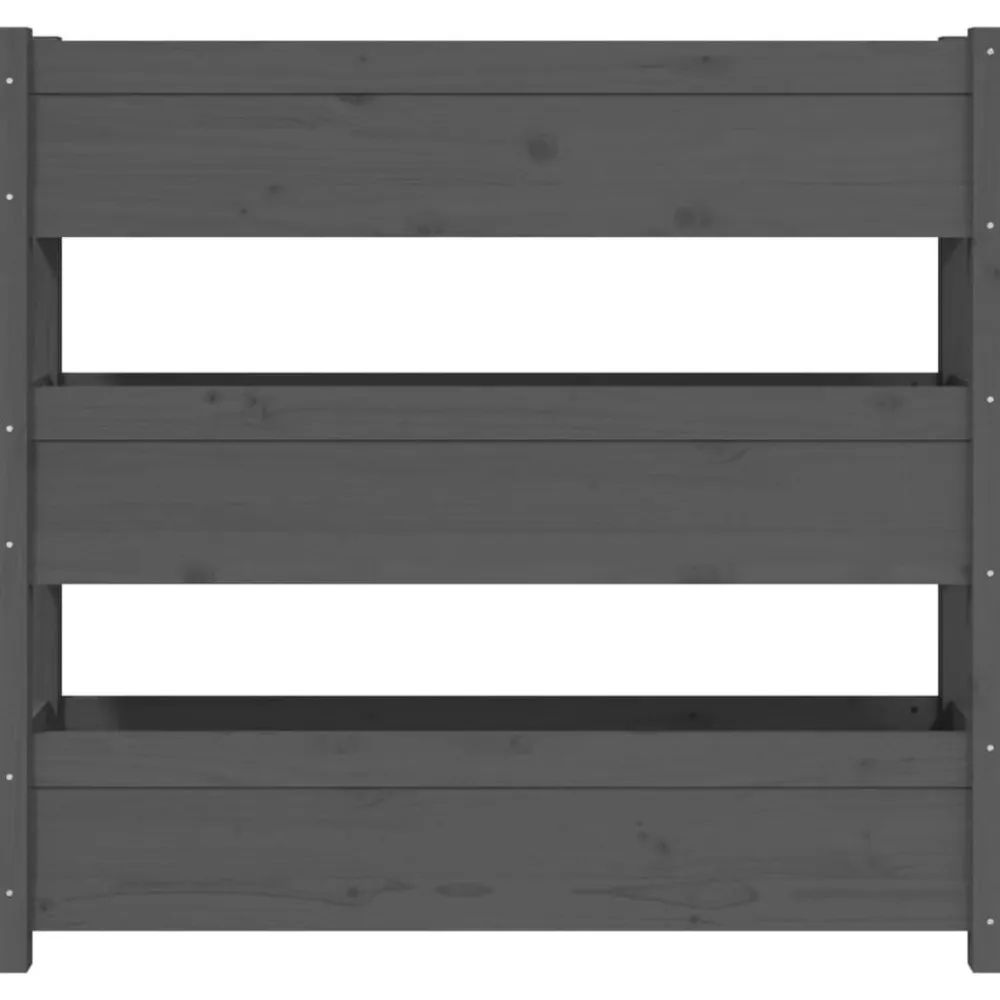 vidaXL Jardín-Jardinera de madera maciza de pino 112x25x104,5 cm