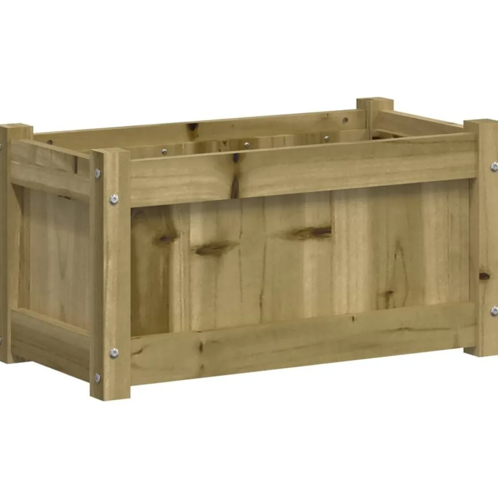 vidaXL Jardín-Jardinera de madera de pino impregnada 60x31x31 cm