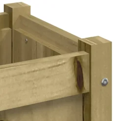 vidaXL Jardín-Jardinera de madera de pino impregnada 60x31x31 cm