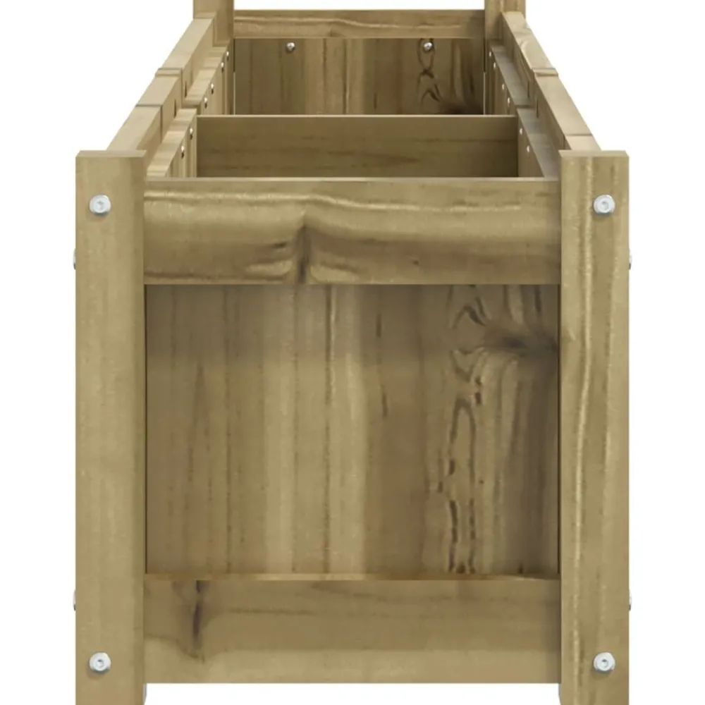 vidaXL Jardinera de madera de pino impregnada 150x31x31 cm Impregnado natural Discount