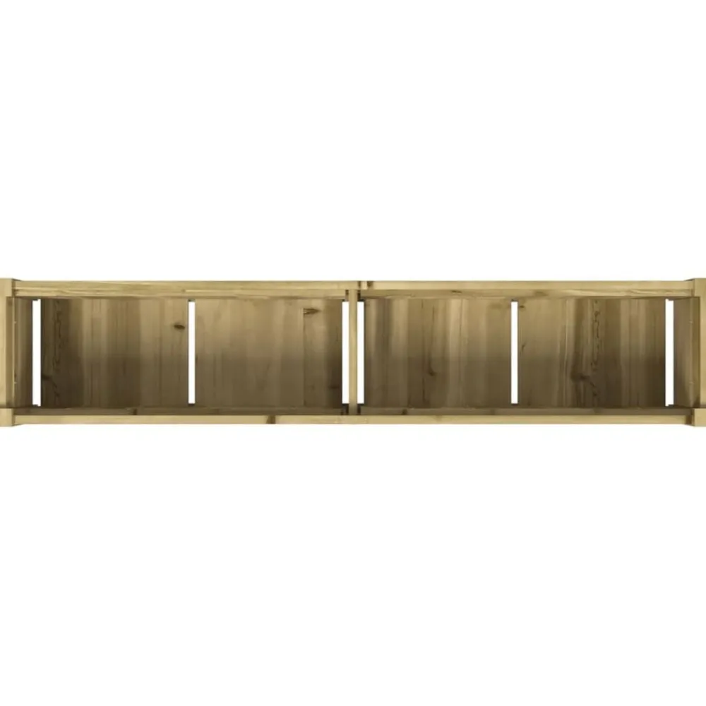 vidaXL Jardinera de madera de pino impregnada 150x31x31 cm Impregnado natural Discount