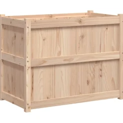 vidaXL Jardinera de madera maciza de pino 90x50x70 cm Pino natural Online