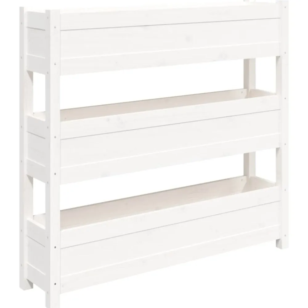vidaXL Jardín-Jardinera de madera maciza de pino 112x25x104,5 cm