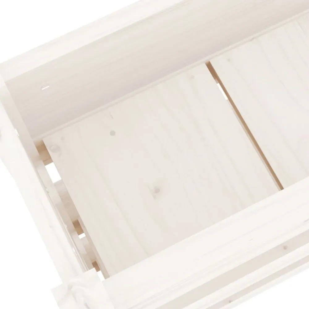 vidaXL Jardín-Jardinera de madera maciza de pino 112x25x104,5 cm
