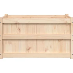 vidaXL Jardinera de madera maciza de pino 90x50x50 cm Pino natural Discount